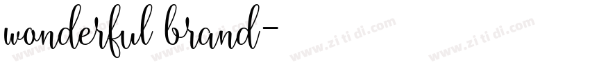 wonderful brand字体转换